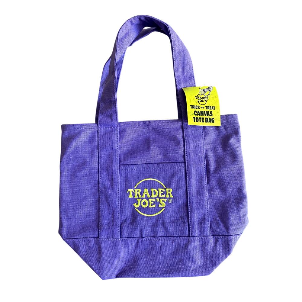 Trader Joe's Mini Canvas Tote Bag Halloween 2026 - PURPLE - NWT